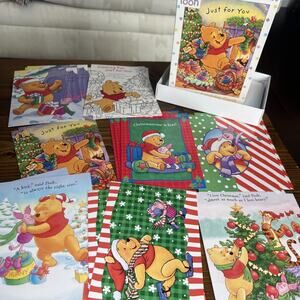 Image Arts Disney Winnie the Pooh 24 Assorted Holiday cards/envelopes 8 designs